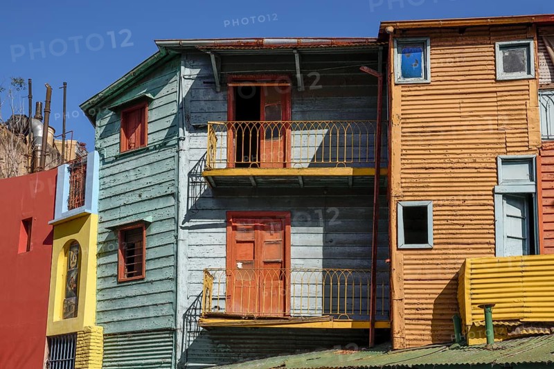Colorful house facade, Caminito, La Boca district, Buenos Aires, Argentina, South America