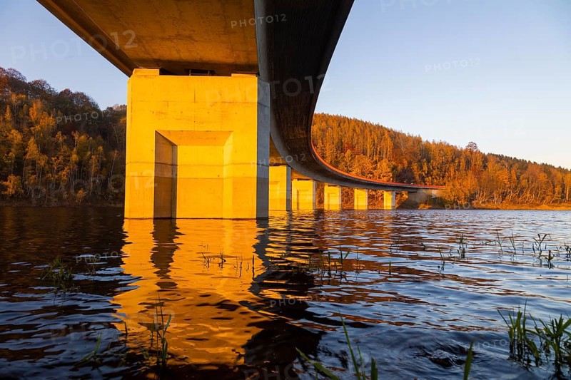 The Rauschenbach Dam is a dam in the Free State of Saxony. The dammed waters are the Flöha and the Wernsbach. It was built from 1960 to 1968 in the upper Flöha valley near Cämmerswalde for drinking water supply. New bridge built 2002-2004