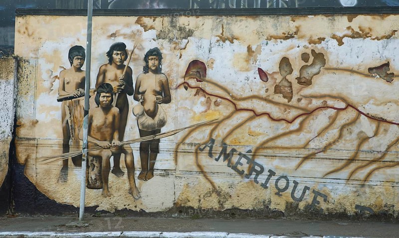 Wall painting in Manaus, state of Amazonas, Brazil, South America