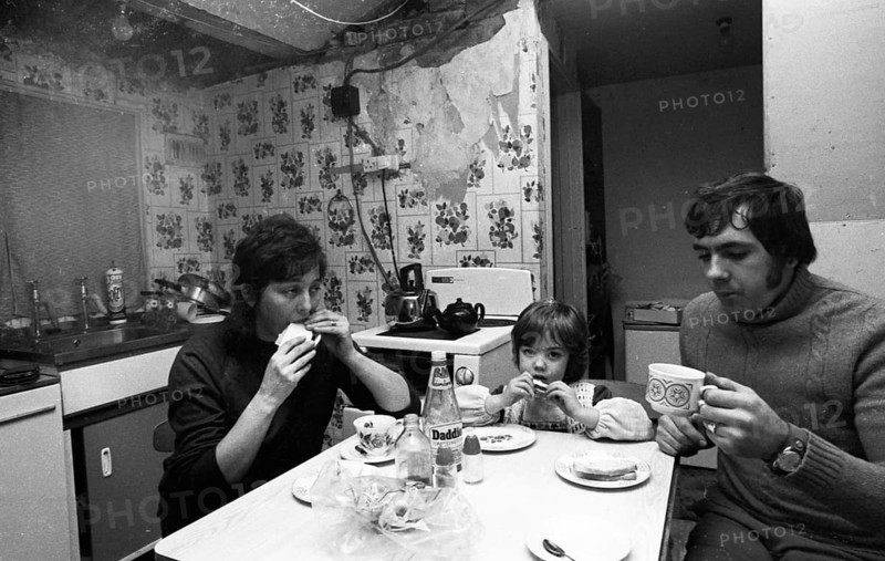 The Strike Action of the Miners' Strike and Their Everyday Life from 11-15 February 1974 in Coventry, South Wales and Deal, GBR, Great Britain
