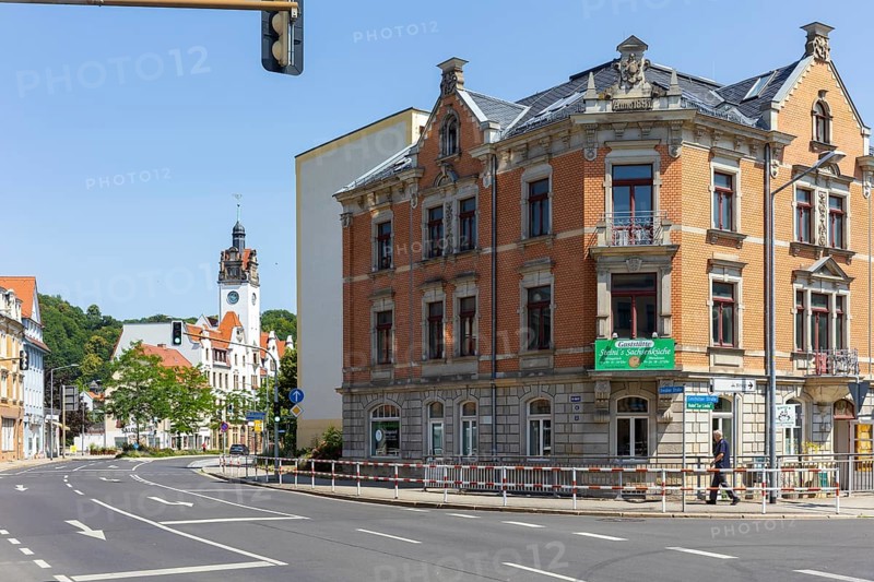 Freital is a large district town in the centre of the Free State of Saxony, located about nine kilometres southwest of the centre of the state capital and adjacent to Dresden. Dresdner Strasse with town hall