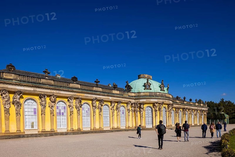 Sanssouci Palace, Royal Summer Palace with 18th century furniture and famous vineyard terraces