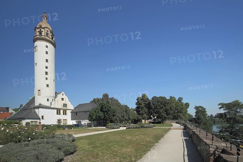 Renaissance Old Castle with Tower, Höchst, Main, Frankfurt, Hesse, Germany, Europe