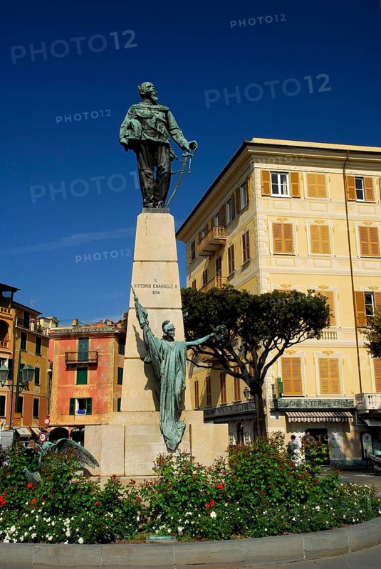Vittorio Emanuele II Monument, Santa Margherita Ligure, Liguria, Italy, Europe