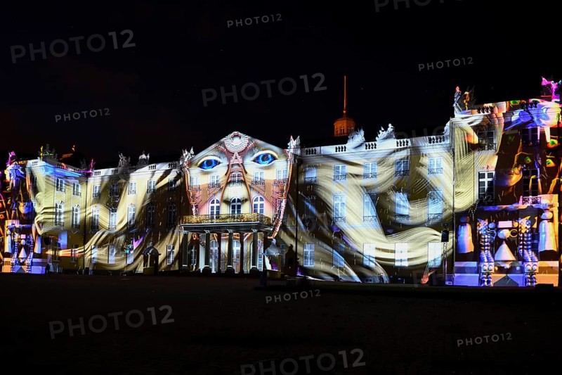 Schlosslichtspiele, Karlsruhe Castle, Karlsruhe, Baden-Württemberg, Germany, Europe
