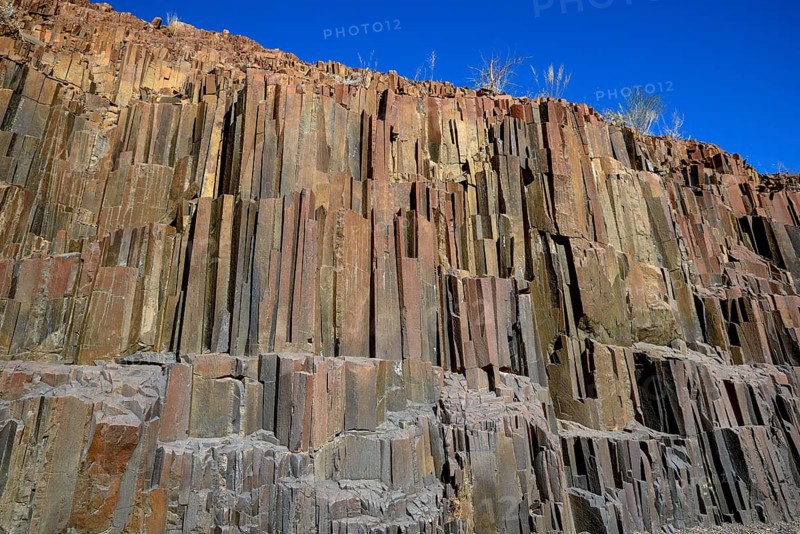 Basalt columns, organ pipes made of basalt, near Twyfelfontein, Kunene region, Namibia, Africa