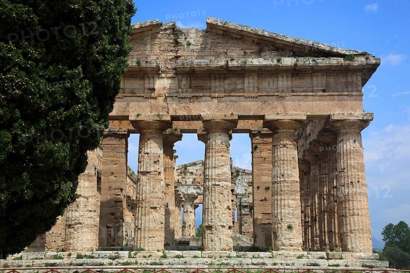Temple of Poseidon, 2nd Temple of Hera, in Paestum, Campania, Italy, Europe