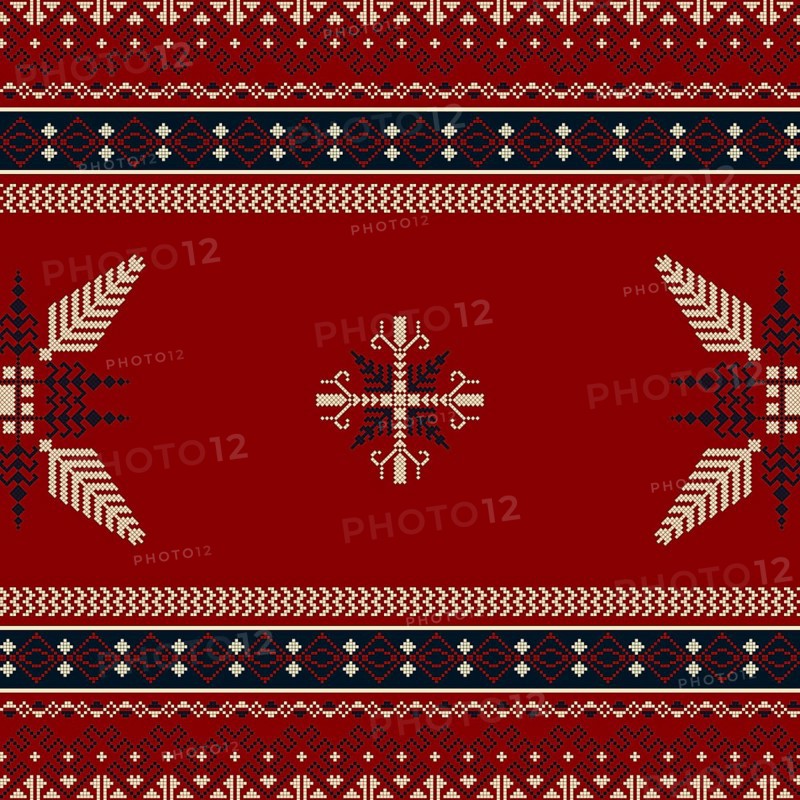 Traditional Latvian embroidery seamless pattern, vector illustration