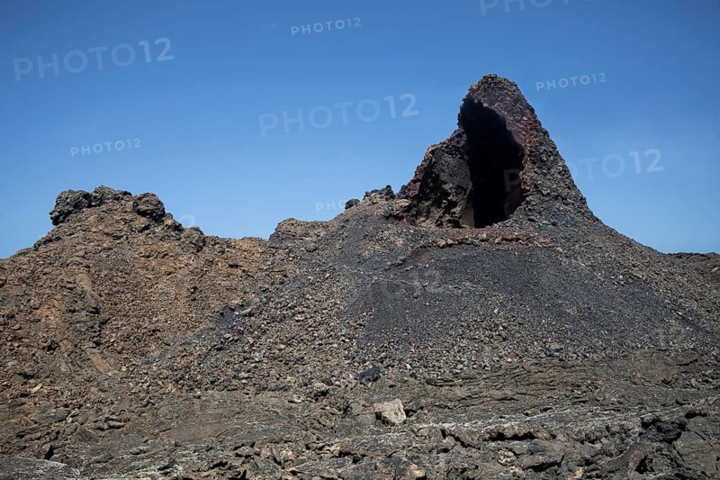 Volcanic crater in Timanfaya National Park, Lanzarote, Canary Islands, Spain, Europe