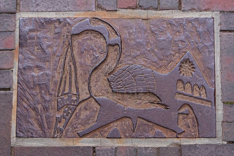 Artwork, Young Art on Old Paths project, Bad Doberan, Mecklenburg-Western Pomerania, Germany, Europe