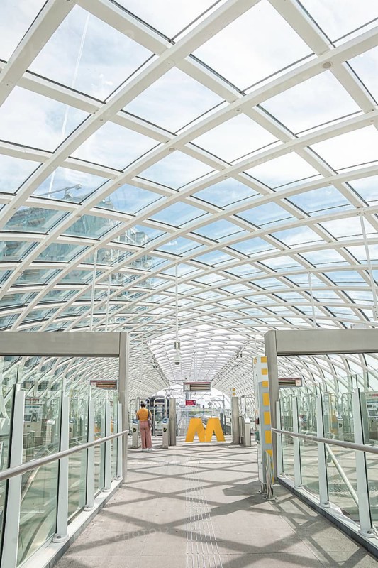 Station with white struts, The Hague, Netherlands