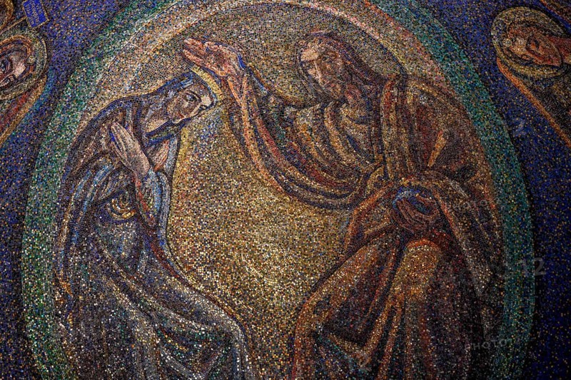 Ceiling mosaic over the main altar in the Cathedral of San Giusto, Trieste, Friuli Venezia Giulia Region, Italy, Europe