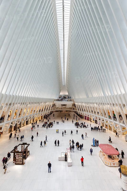 World Trade Centre WTC Oculus modern architecture by Santiago Calatrava in New York, USA, North America