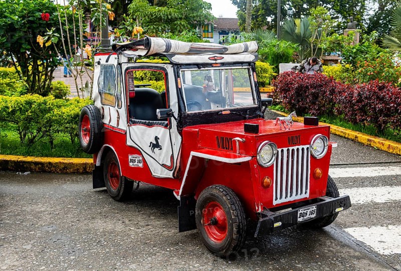 Miniature car, Unesco site coffee cultural landscape, Filandia, Colombia, South America