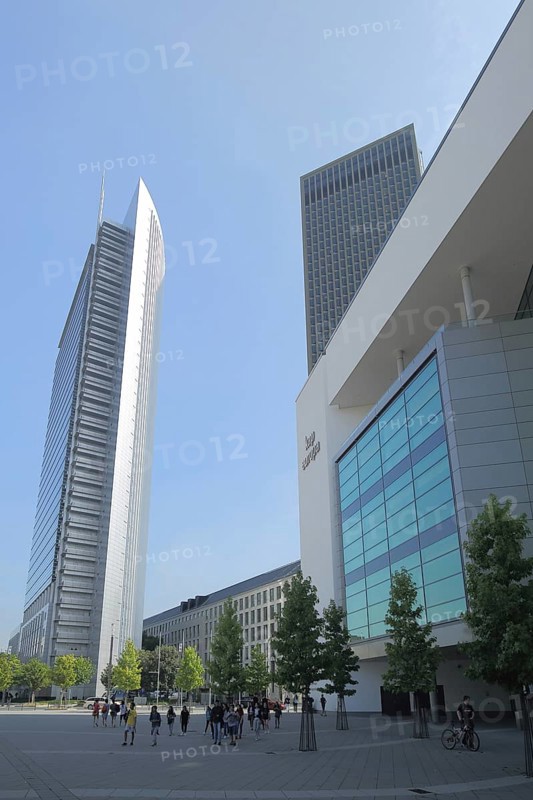 Pollux and Cape Europe, Tower, High-rise, Messe, Bockenheim, Main, Frankfurt, Hesse, Germany, Europe