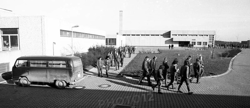 The correctional institution (JVA) in Iserlohn-Drueplingsen, here on 20 January 1975, is a juvenile detention centre for young people from 14 to 24 years of age, who can also learn many professions at this facility, Germany, Europe