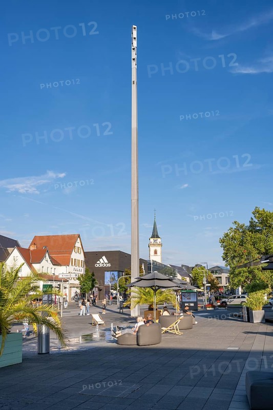 The Lindenplatz in Outletcity Metzingen, district of Reutlingen, Baden-Württemberg