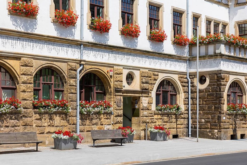 Freital is a large district town in the centre of the Free State of Saxony, located about nine kilometres southwest of the centre of the state capital and adjacent to Dresden. Dresdner Strasse with town hall