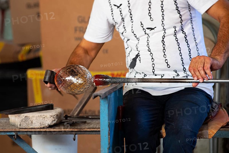 Production of the famed Murano glass, glassblowing, Murano, Venice, Veneto, Italy, Europe