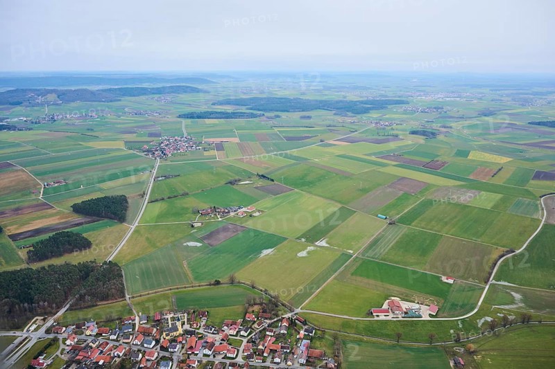 Aerial view of the area around Neumarkt in der Oberpfalz, Bavaria, Germany, Europe