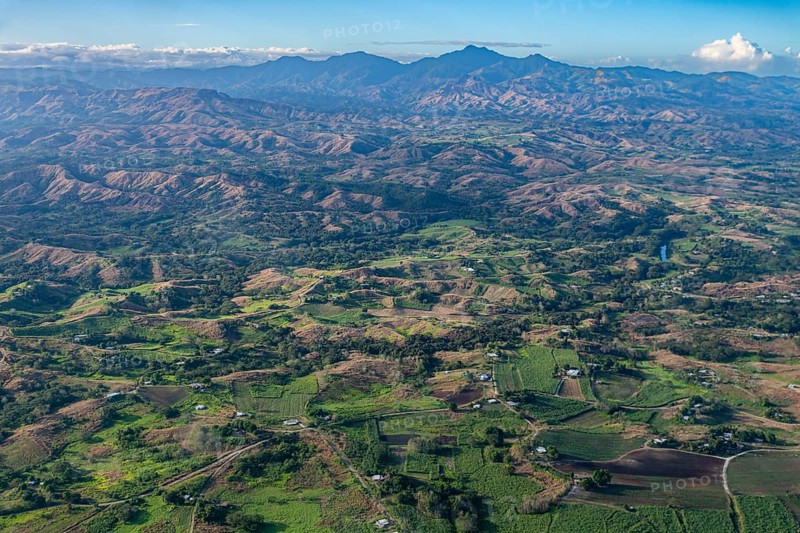 Aerial of Viti Levu, Fiji, South Pacific, Oceania