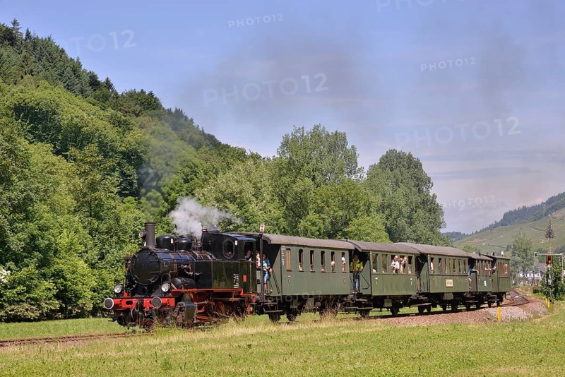 Achertalbahn, Achertal railway, historic steam train, Furschenbach, Ottenhöfen im Schwarzwald, Black Forest, Baden-Württemberg, Germany, Europe