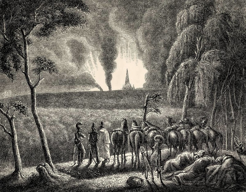 The Battle of Smolensk, the first major battle of the French invasion of Russia, 16–18 August 1812