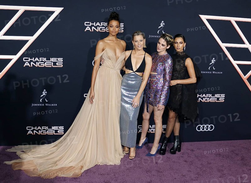 Elizabeth Banks, Ella Balinska, Kristen Stewart and Naomi Scott at the Los Angeles premiere of 'Charlie's Angels' held at the Regency Village Theater in Westwood, USA on November 11, 2019., Westwood, California, USA, North America
