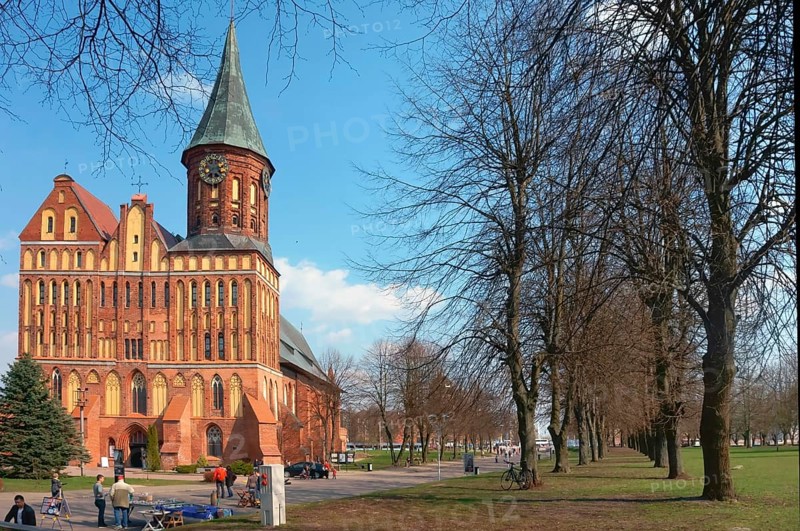Cathedral in Kaliningrad, Cathedral of the Mother of God and Saint Adalbert, Brick Gothic, Kaliningrad, Russia, 6 April 2019, Europe