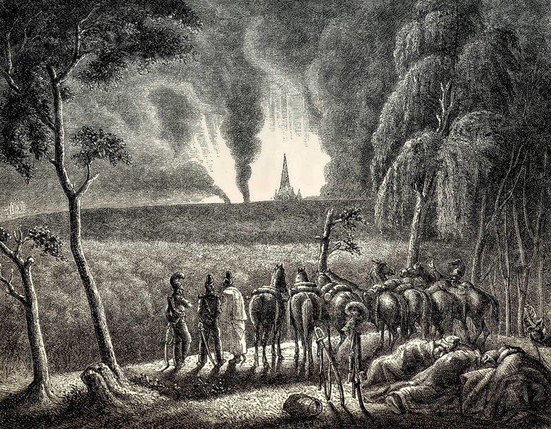 The Battle of Smolensk, the first major battle of the French invasion of Russia, 16–18 August 1812