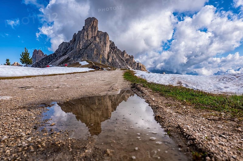 Mount Regusela on Giau Pass in the dolomites