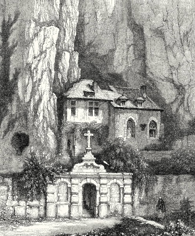 Ancient hermitage of Saint-Hubert, Abbey of Andage, later Abbey of Saint-Hubert, Wallonia, Belgium, Europe