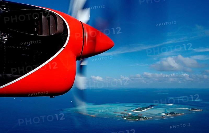 Aerial view of Maldives Island, Maldives, Indian Ocean, South Male Atoll, Dhigufinolhu, Veligandu, Bodu Huraa, Asia