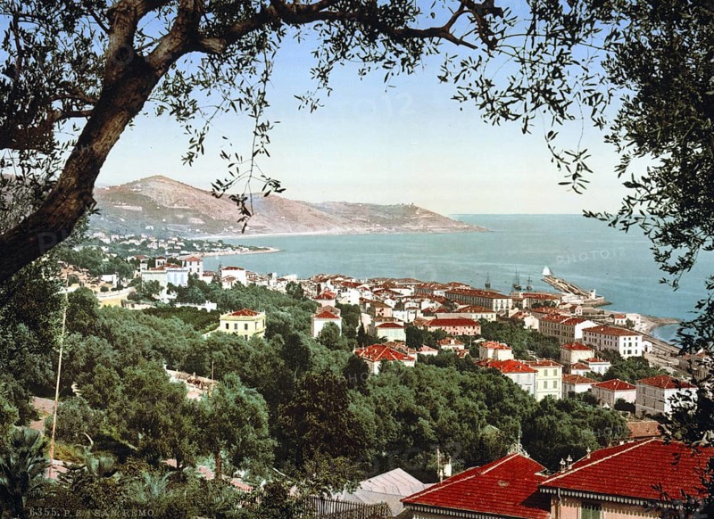 Berigo, San Remo, Riviera, Italy, c. 1895, Historic, digitally restored reproduction from a 19th century original, Record date not stated, Europe