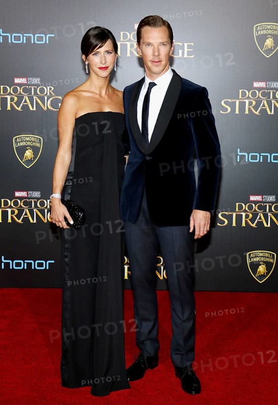 Benedict Cumberbatch and Sophie Hunter at the World premiere of 'Doctor Strange' held at the El Capitan Theatre in Hollywood, USA on October 20, 2016., Hollywood, California, USA, North America
