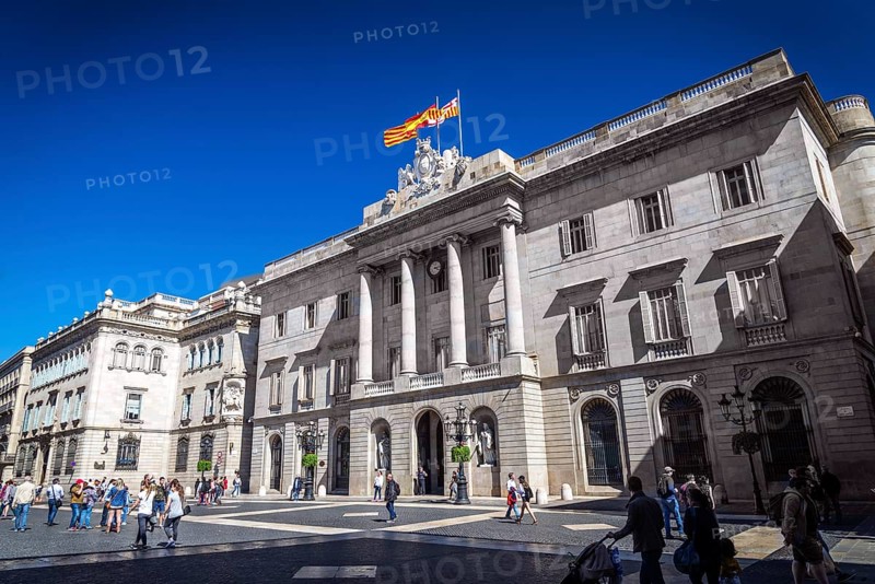 Generalitat Palace building of the Catalan government at Plaza de Sant Jaume barcelona spain