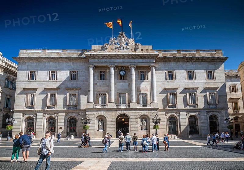 Generalitat Palace building of the Catalan government at Plaza de Sant Jaume barcelona spain