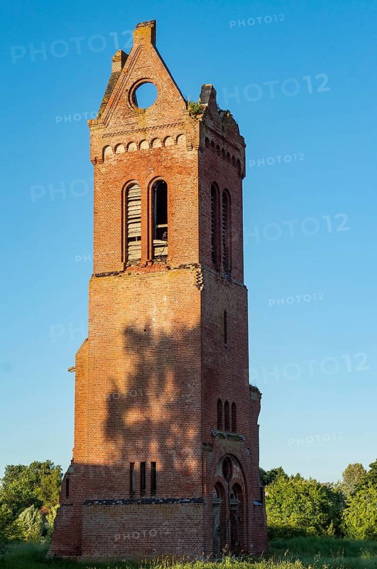 Gastellovo settlement, Slavsky district, Kaliningrad, Russia, 2021, June 13: Architecture of Germany. Church Groß Friedrichsdorf. German Evangelical Church of East Prussia, Europe