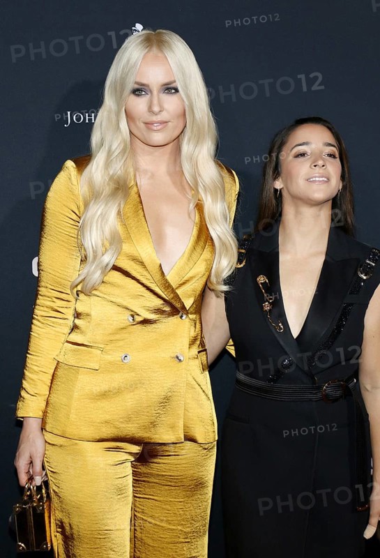 Aly Raisman and Lindsey Vonn at the Los Angeles premiere of 'Charlie's Angels' held at the Regency Village Theater in Westwood, USA on November 11, 2019., Westwood, California, USA, North America