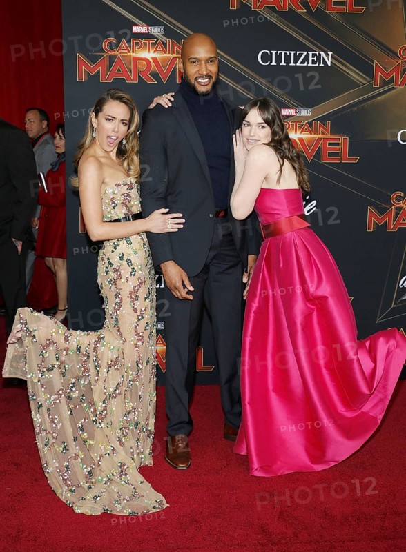 Henry Simmons, Elizabeth Henstridge and Chloe Bennet at the World premiere of 'Captain Marvel' held at the El Capitan Theater in Hollywood, USA on March 4, 2019., Hollywood, California, USA, North America
