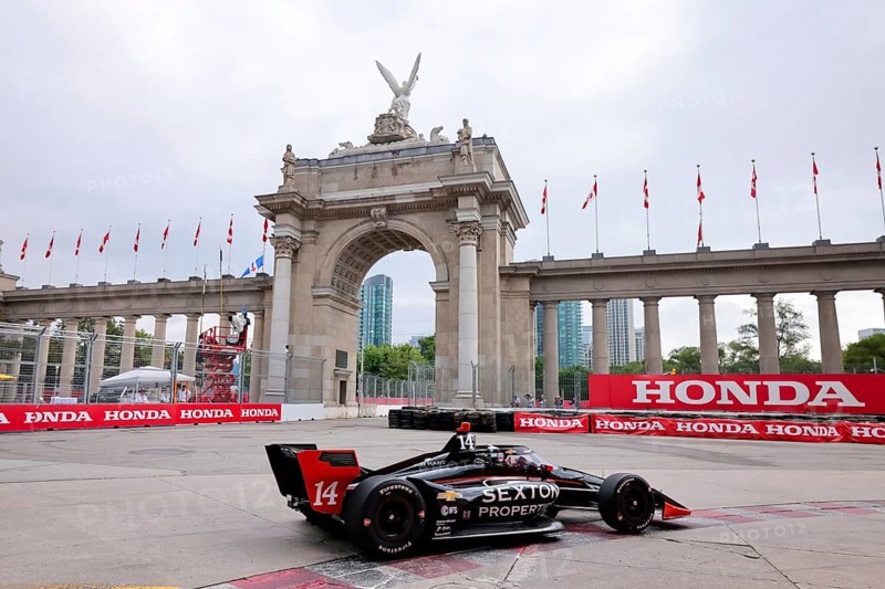 SANTINO FERRUCCI (14) of Woodbury, Connecticut runs through the streets during the Honda Indy Toronto in Toronto, ON, CAN