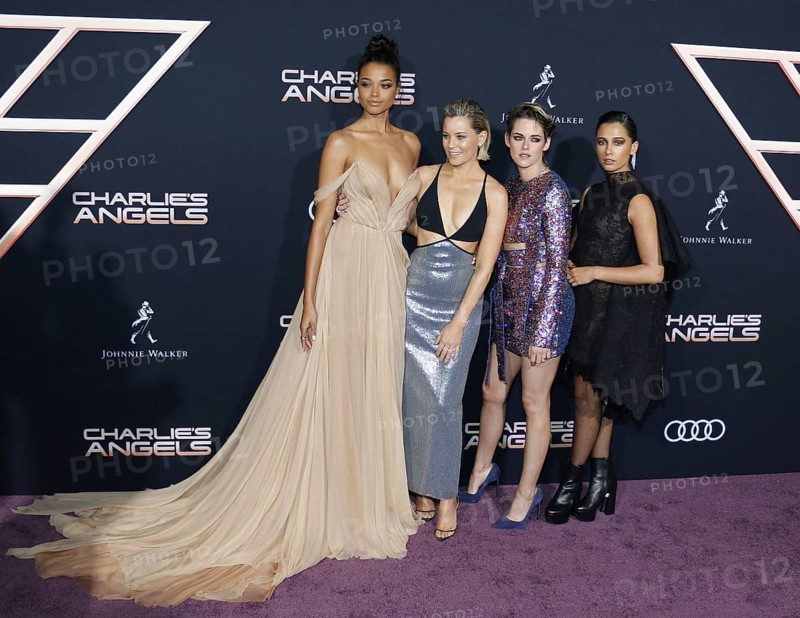 Elizabeth Banks, Ella Balinska, Kristen Stewart and Naomi Scott at the Los Angeles premiere of 'Charlie's Angels' held at the Regency Village Theater in Westwood, USA on November 11, 2019., Westwood, California, USA, North America