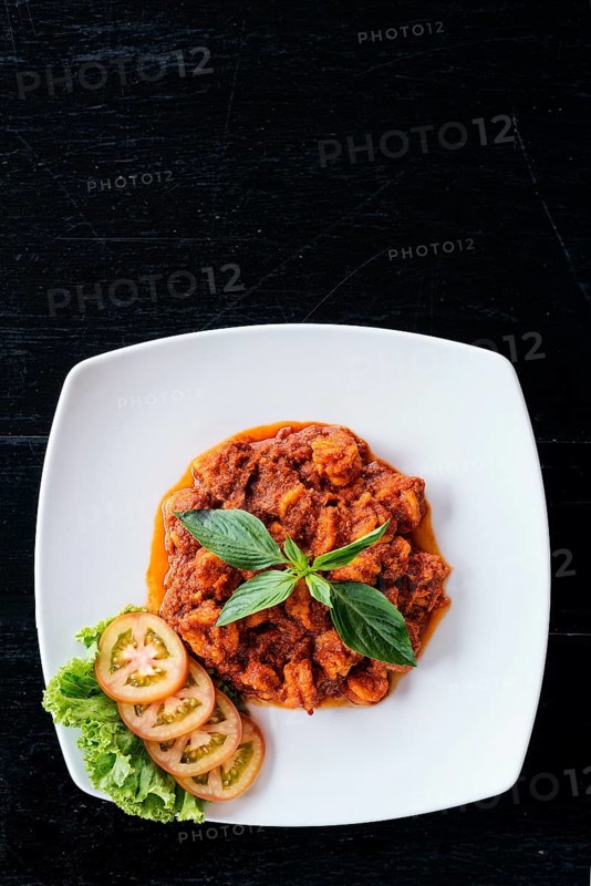 Traditional cambodian khmer spicy prawn amok curry
