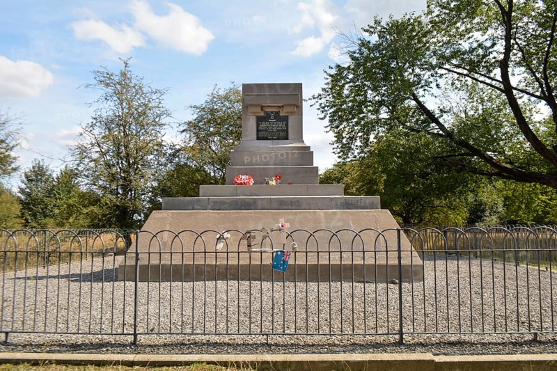 Zillebeke, Belgium, August 2018: monument in memory of WWI victims. Queen Victoria's Rifles. Hill 60, Europe