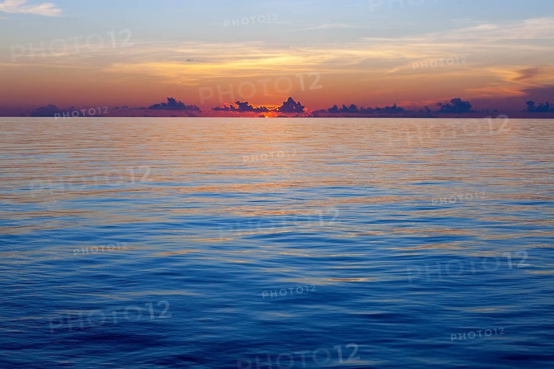 Sunset over the sea, Kai Islands, Moluccas, Indonesia, Asia