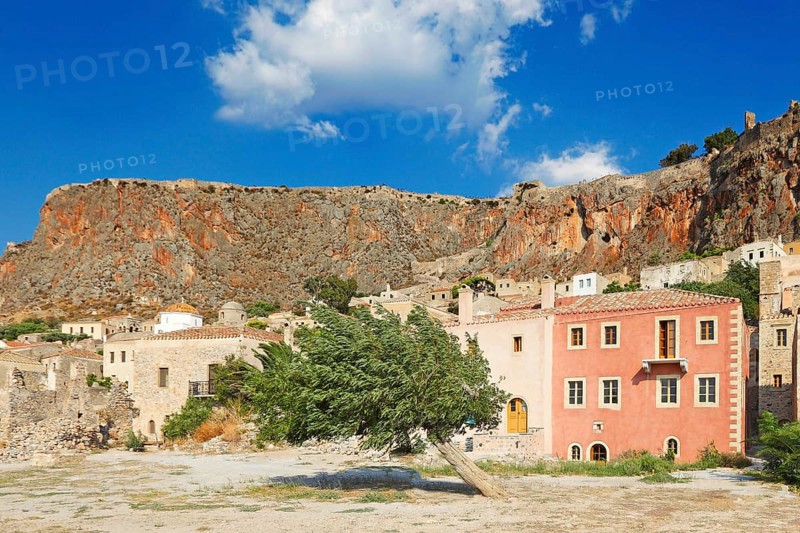 The Byzantine castle-town of Monemvasia in Greece