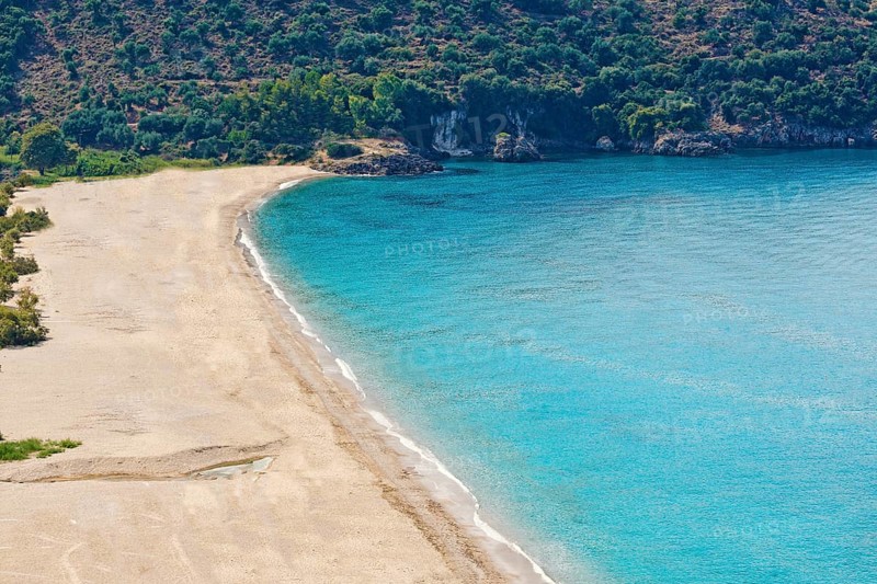 Karavostasi beach in Perdika, Greece, Europe