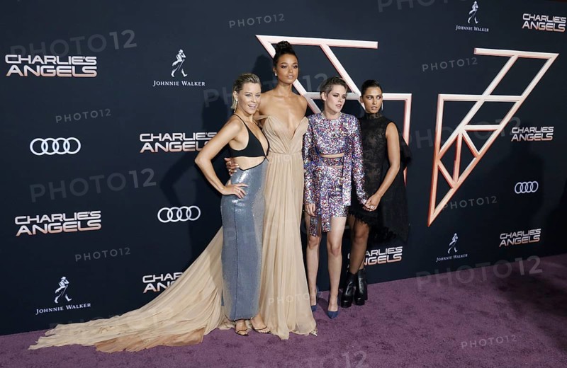 Elizabeth Banks, Ella Balinska, Kristen Stewart and Naomi Scott at the Los Angeles premiere of 'Charlie's Angels' held at the Regency Village Theater in Westwood, USA on November 11, 2019., Westwood, California, USA, North America
