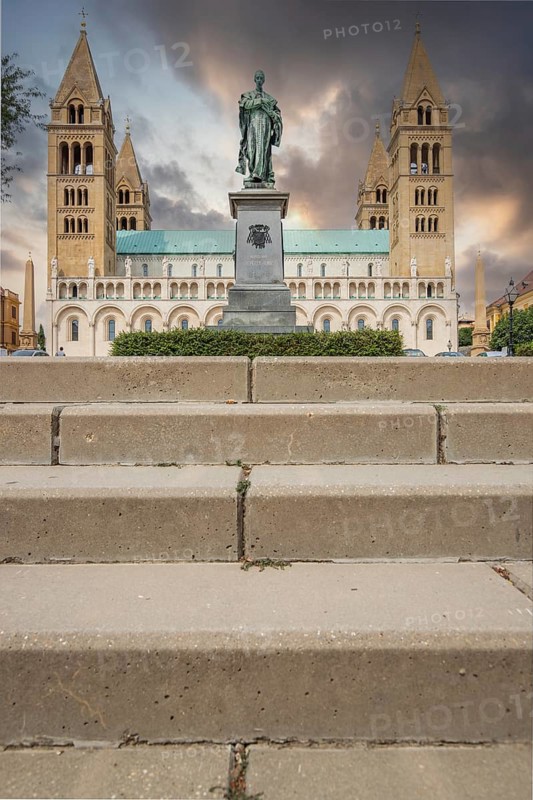 Basilica of a historic city centre of the five-church city. The Cathedral of St Peter and Paul in the historic city centre of Pécs, Dél-Dunántúl, Hungary, is worth a visit, Europe