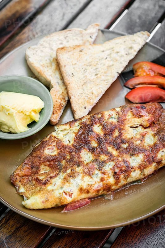 Omelet omelette with toast s mealimple breakfast set